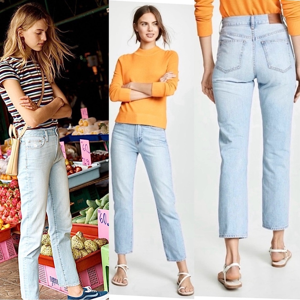 Madewell Perfect Vintage Summer Jean High Rise Waist 90s Mom Fitzgerald Faded 28